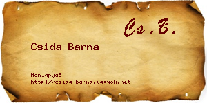 Csida Barna névjegykártya