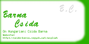 barna csida business card